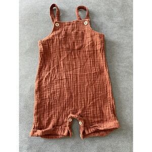 PL Baby Gauze Romper 24M Rust Cotton Overall Bubble Summer Outfit Unisex